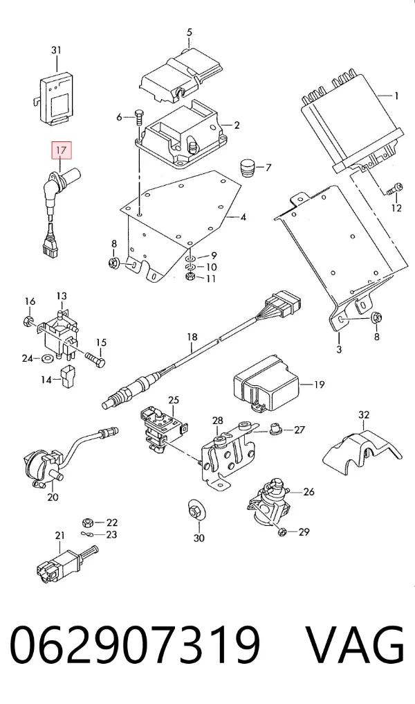 Sensor de cigüeñal 062907319 VAG