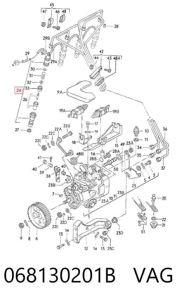 Inyector 068130201B VAG