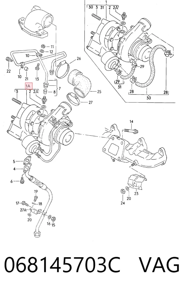 Turbocompresor 068145703C VAG