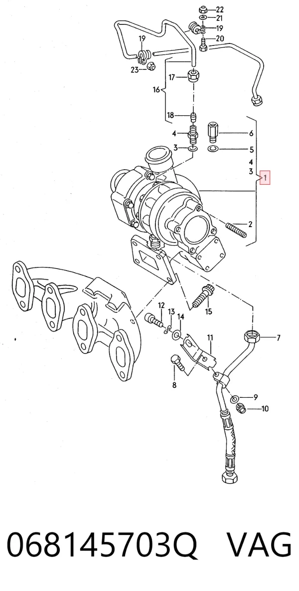 Turbocompresor 068145703Q VAG