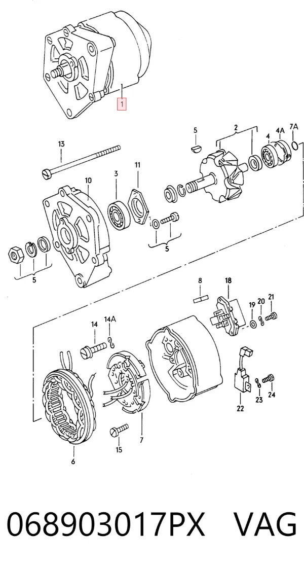 Alternador 068903017PX VAG