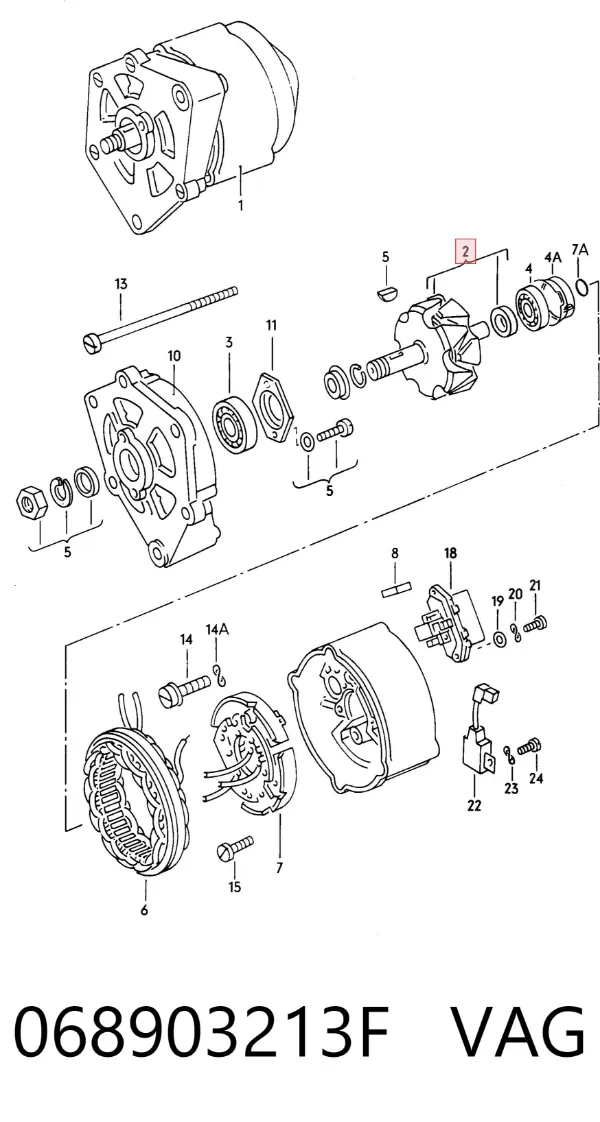 Alternador 068903213F VAG