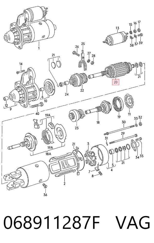 Solenoide de arranque Mercedes S W126