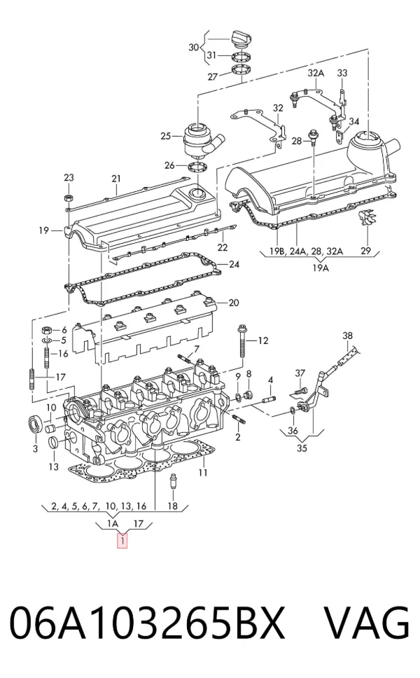 Culata 06A103265BX VAG
