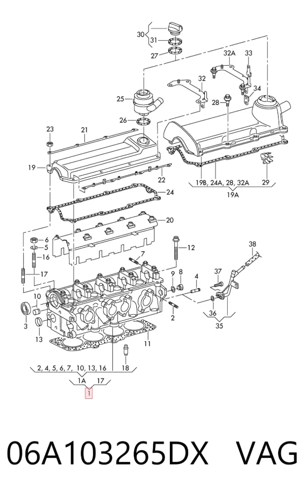 Culata 06A103265DX VAG
