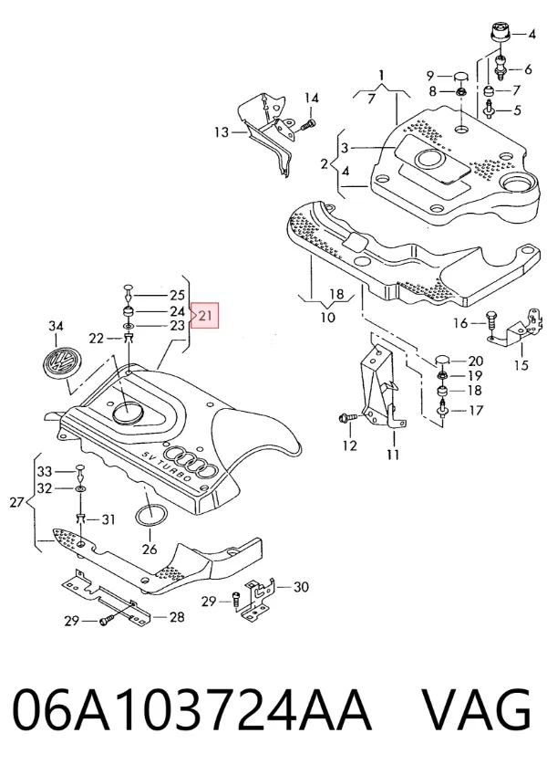 Tapa motor Seat Leon I