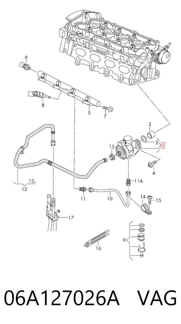 Bomba inyectora 06A127026A VAG