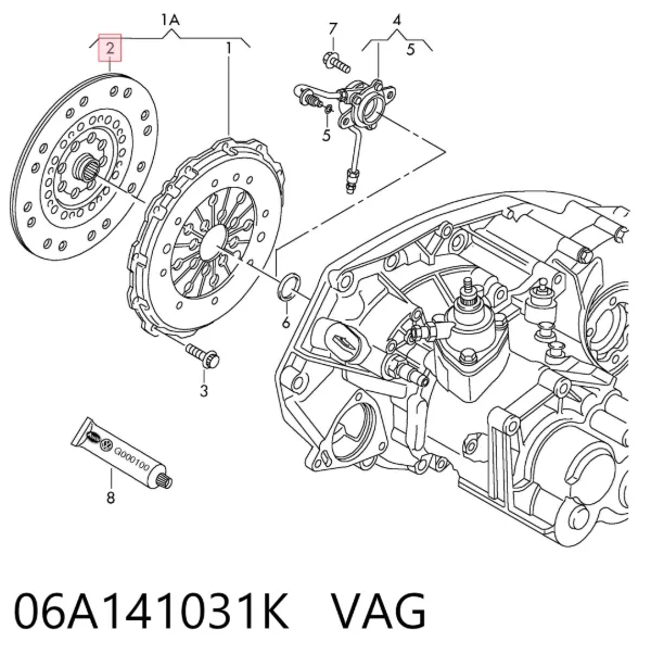 Disco de embrague 06A141031K VAG