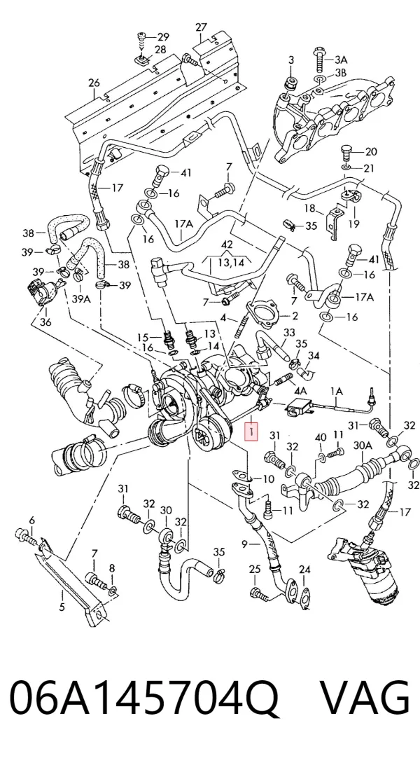 Turbocompresor 06A145704Q VAG
