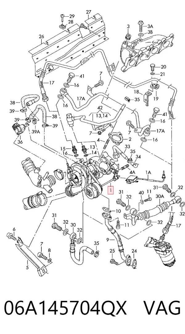 Turbocompresor 06A145704QX VAG