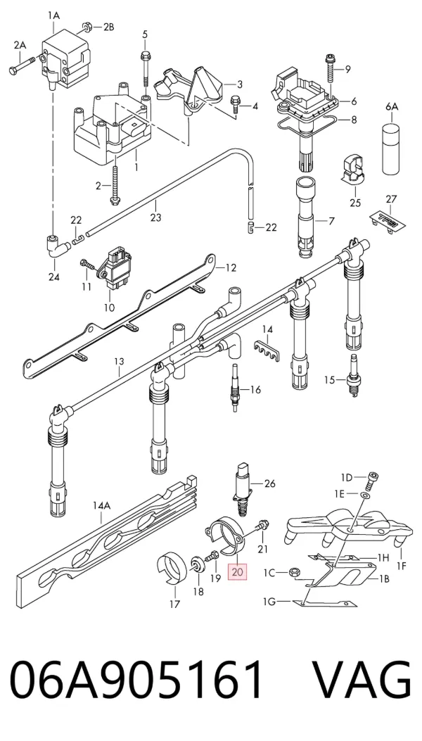 Sensor Hall 06A905161 VAG