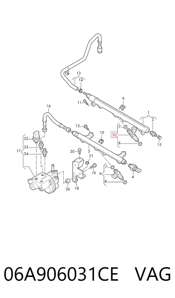 Inyector 06A906031CE VAG