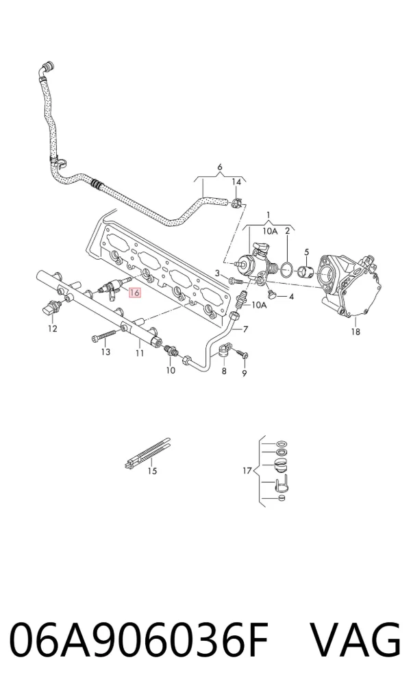 Inyector 06A906036F VAG