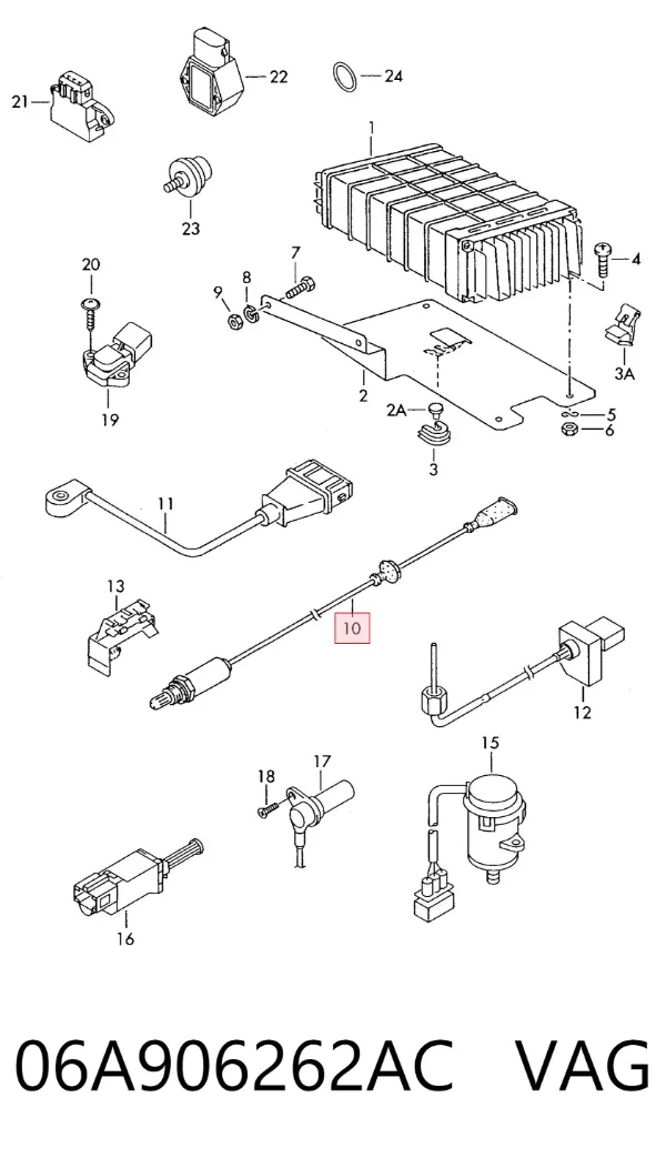Sonda lambda de oxígeno posterior al catalizador 06A906262AC VAG