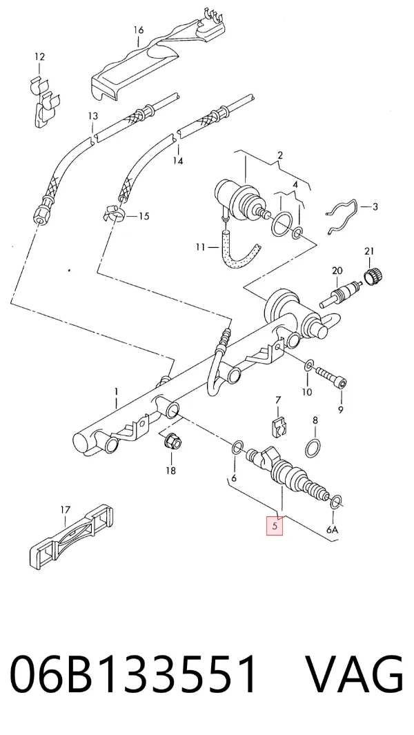 Inyector 06B133551 VAG