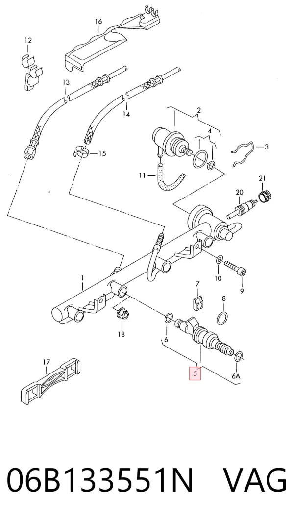 Inyector 06B133551N VAG