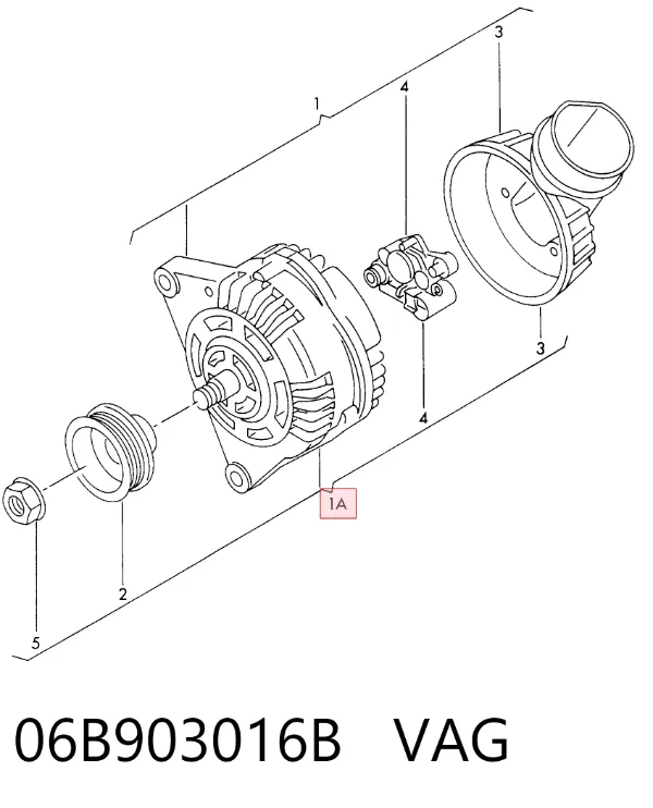 Alternador 06B903016B VAG