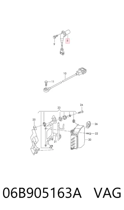 Sensor de posición del árbol de levas VAG 06B905163A