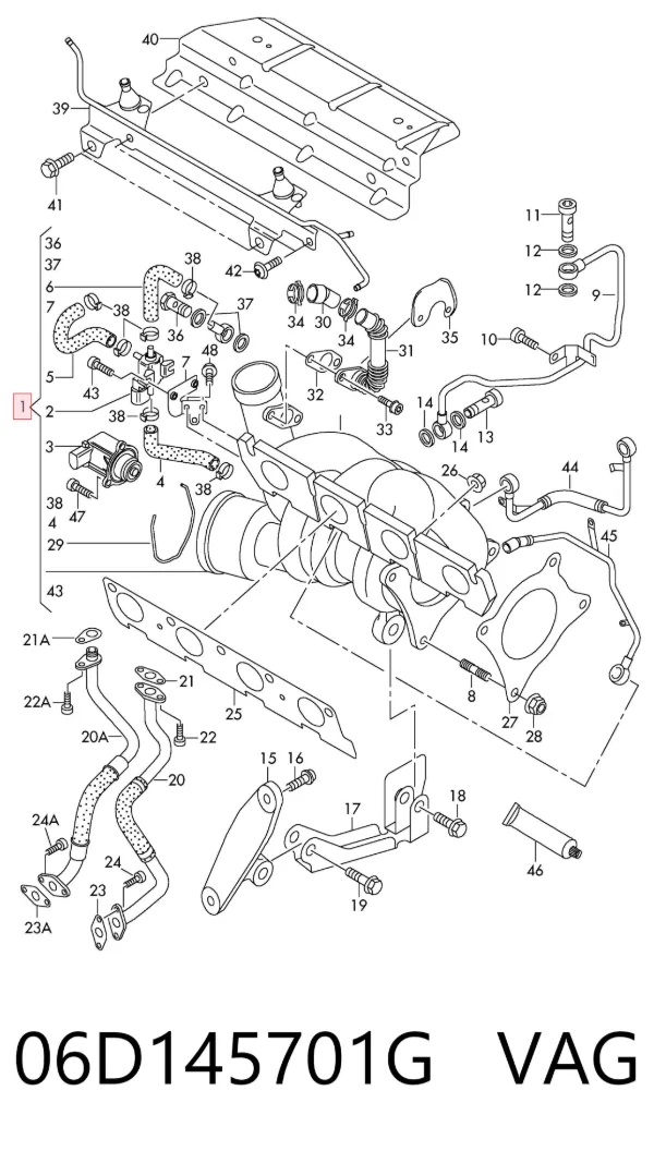 Turbocompresor 06D145701G VAG