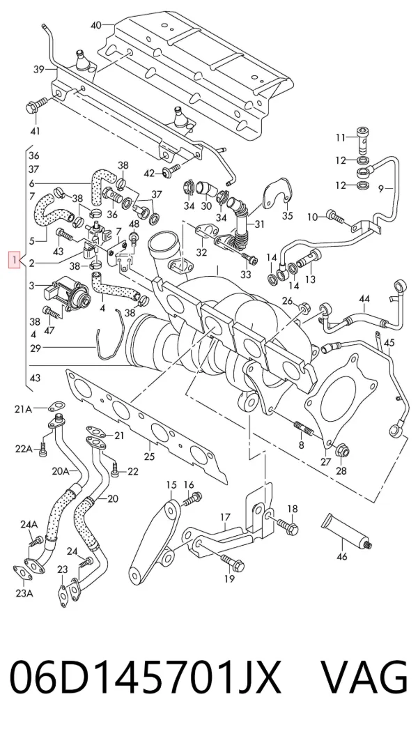 Turbocompresor 06D145701JX VAG