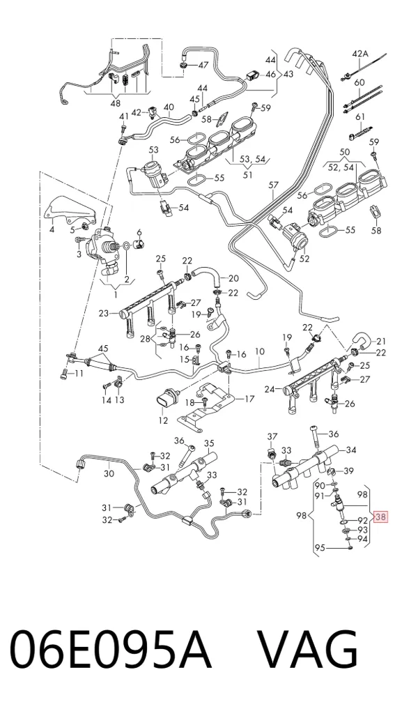 Inyector 06E095A VAG