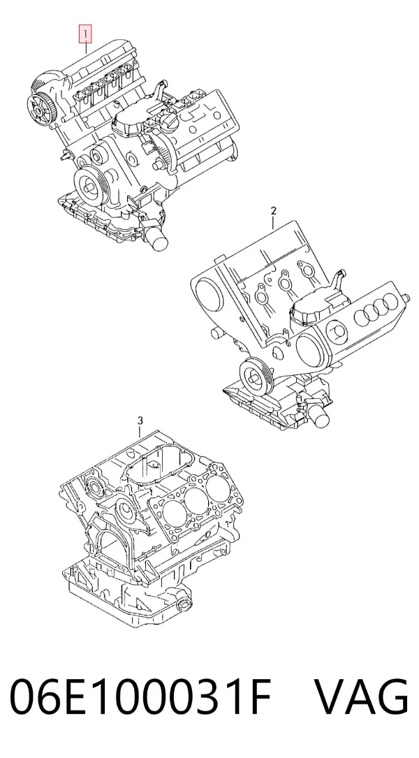 Motor completo 06E100031F VAG