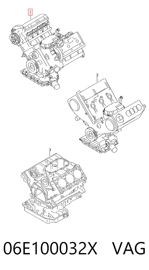 Motor completo 06E100032X VAG
