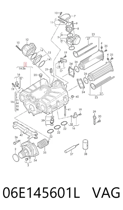 Compresor de sobrealimentación del motor VAG 06E145601L