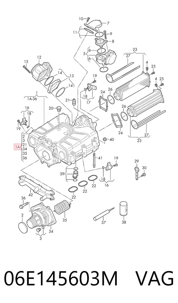 Compresor de sobrealimentación del motor 06E145603M VAG