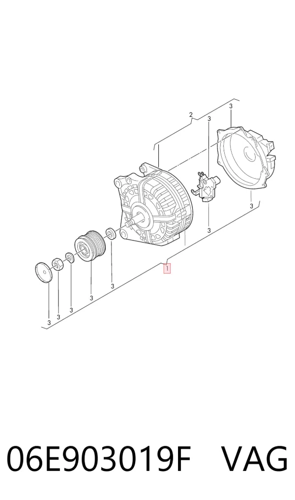 Alternador 06E903019F VAG