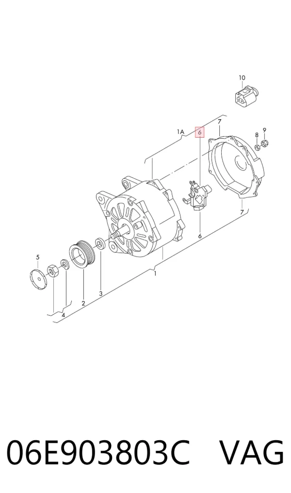 Regulador 06E903803C VAG