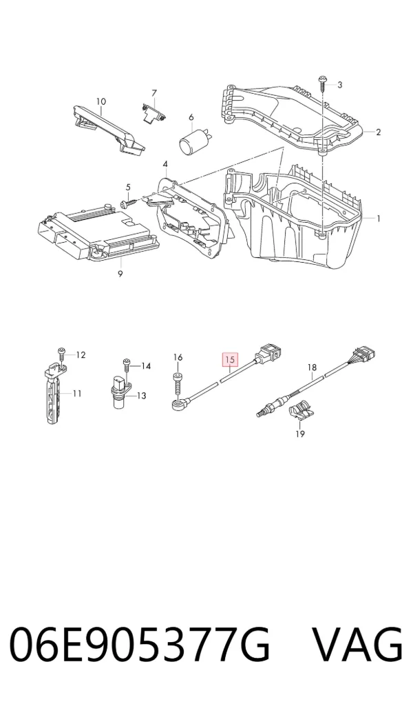 Sensor de detonacion 06E905377G VAG