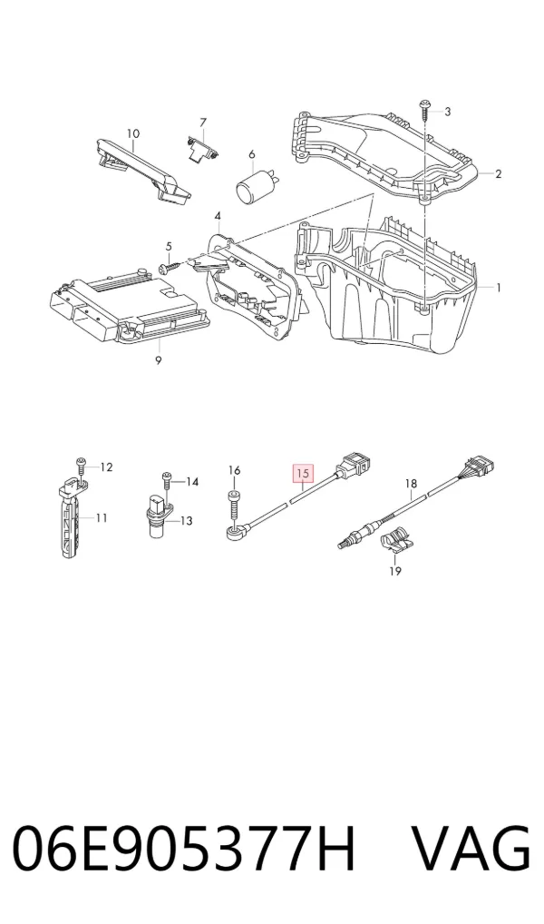 Sensor de detonacion 06E905377H VAG