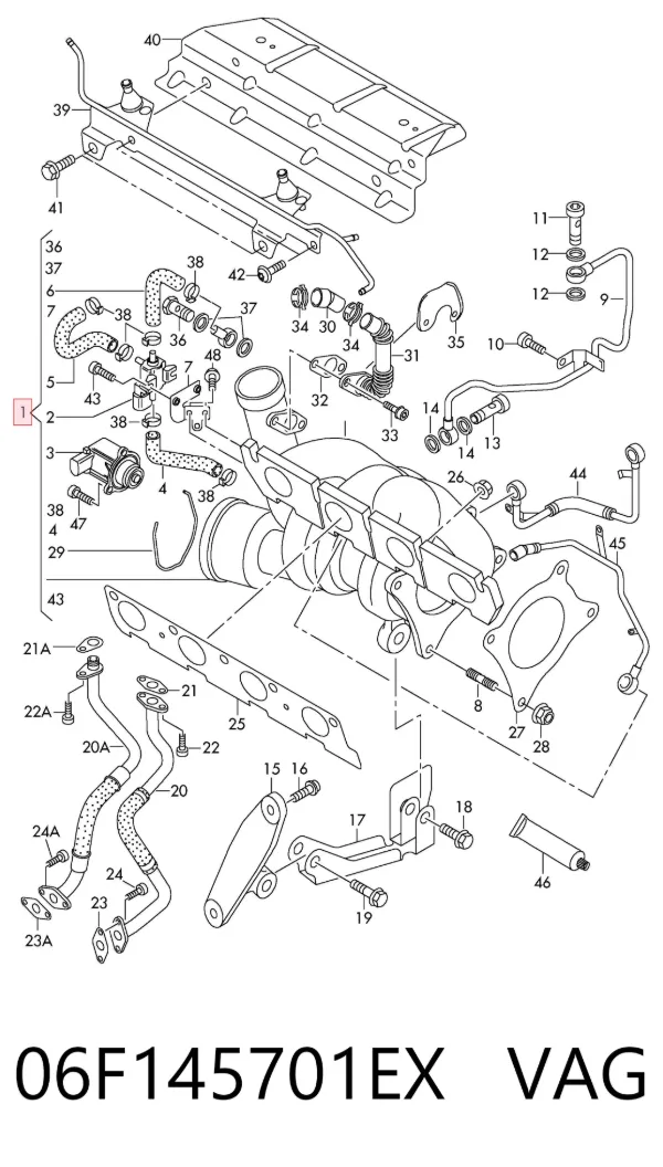 Turbocompresor 06F145701EX VAG