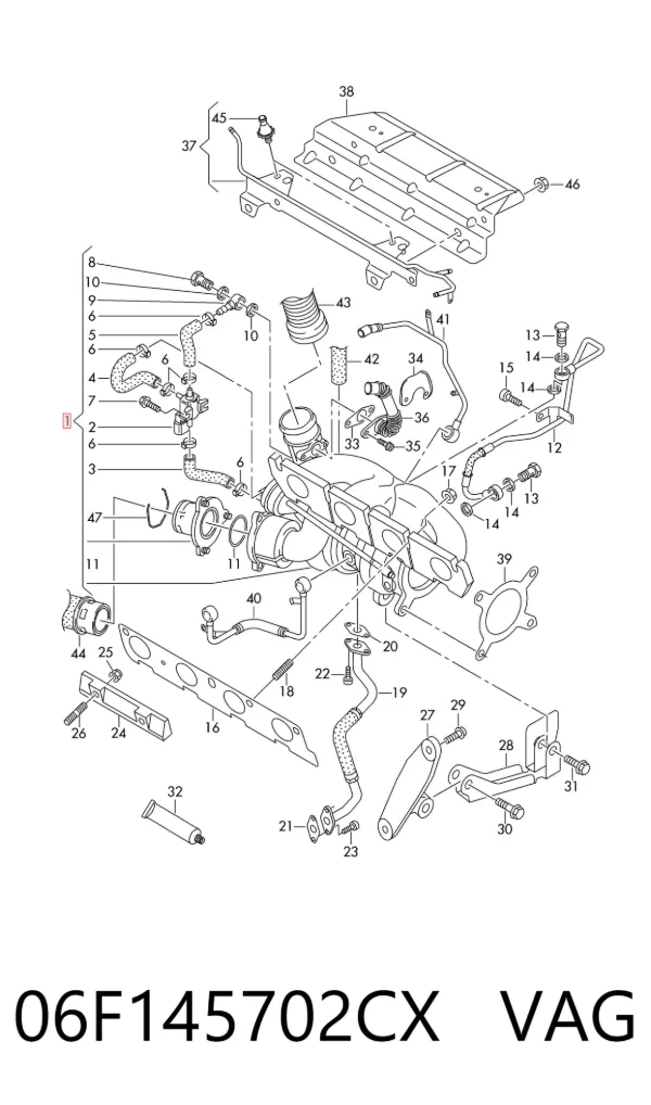 Turbocompresor 06F145702CX VAG