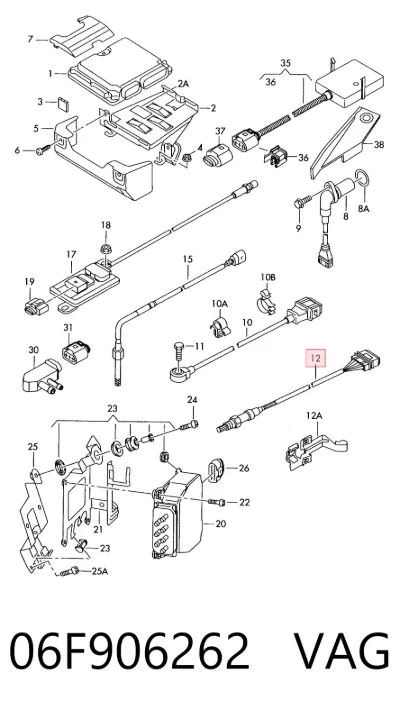Sensor de oxígeno previo al catalizador VAG 06F906262