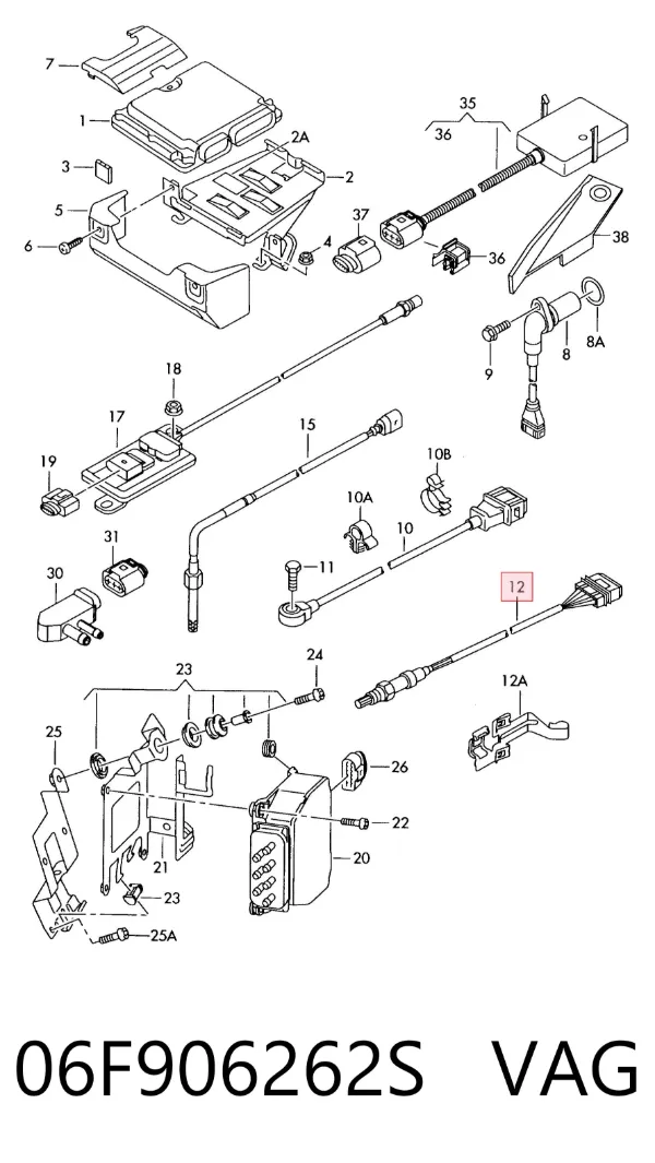 Sensor de oxígeno previo al catalizador 06F906262S VAG