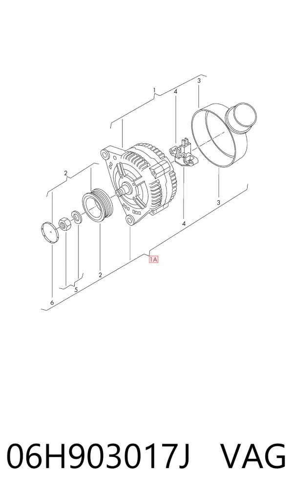 Alternador 06H903017J VAG