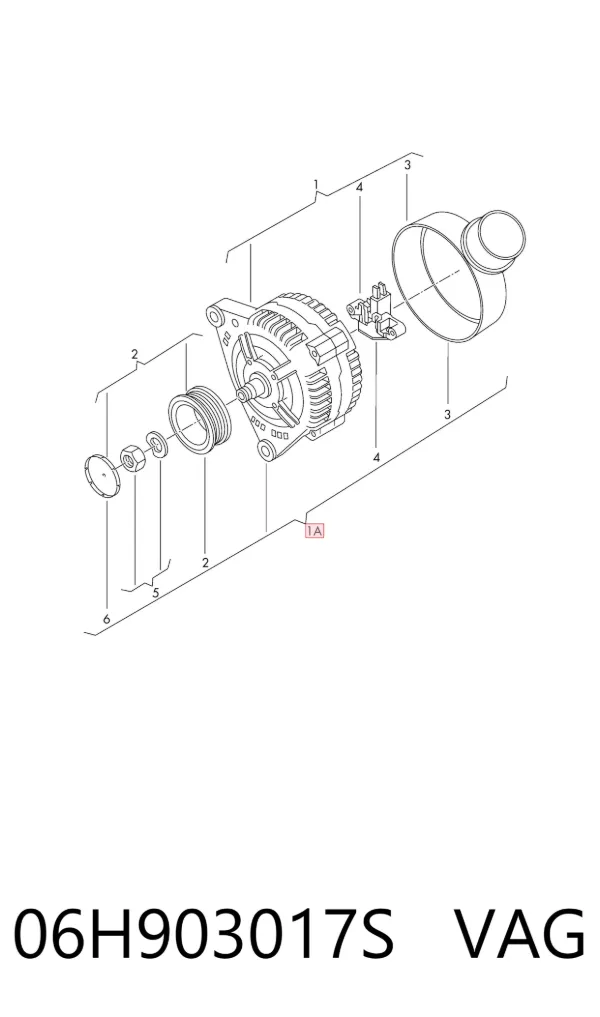 Alternador 06H903017S VAG