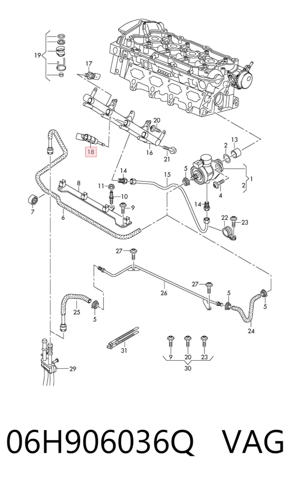 Inyector 06H906036Q VAG