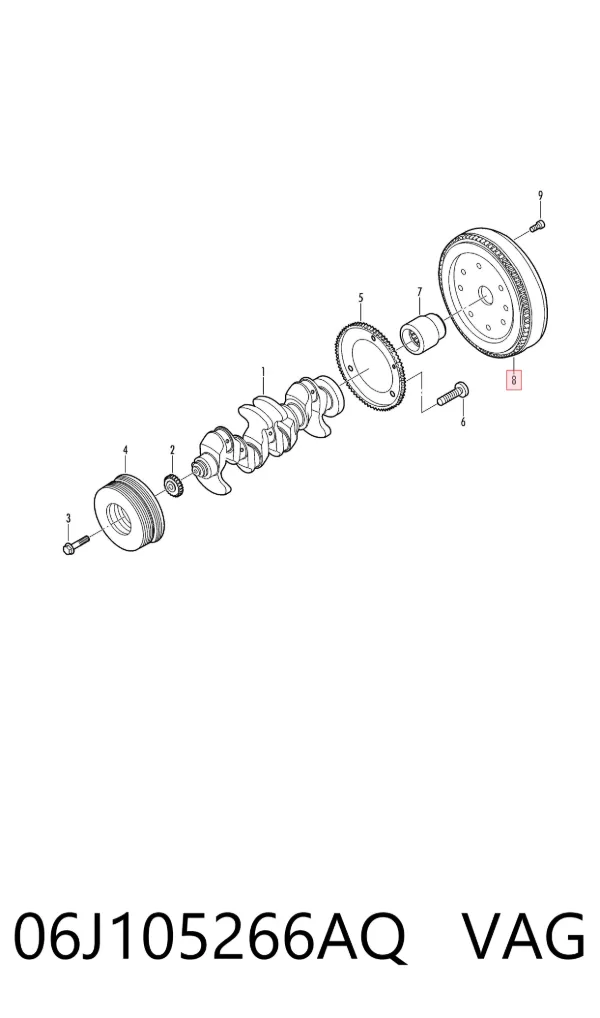 Volante motor 06J105266AQ VAG