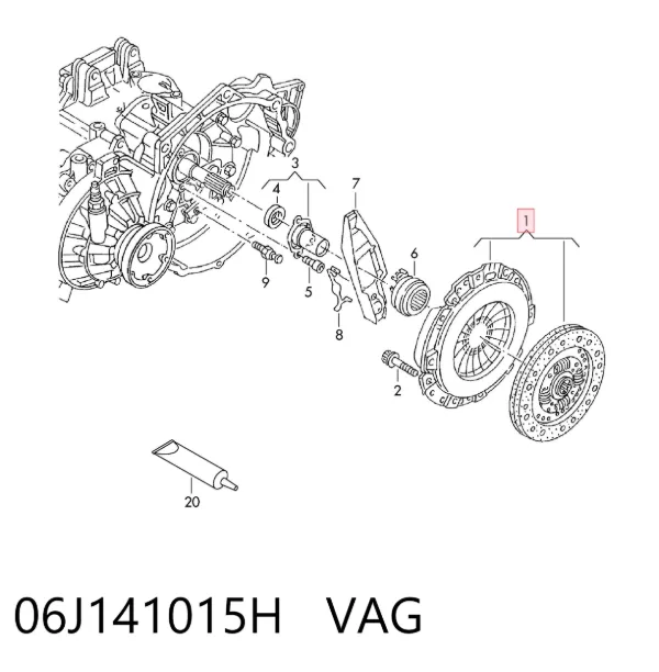 Embrague 06J141015H VAG