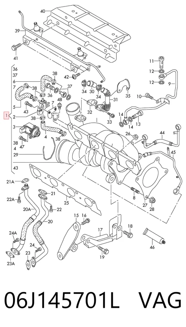 Turbocompresor 06J145701L VAG
