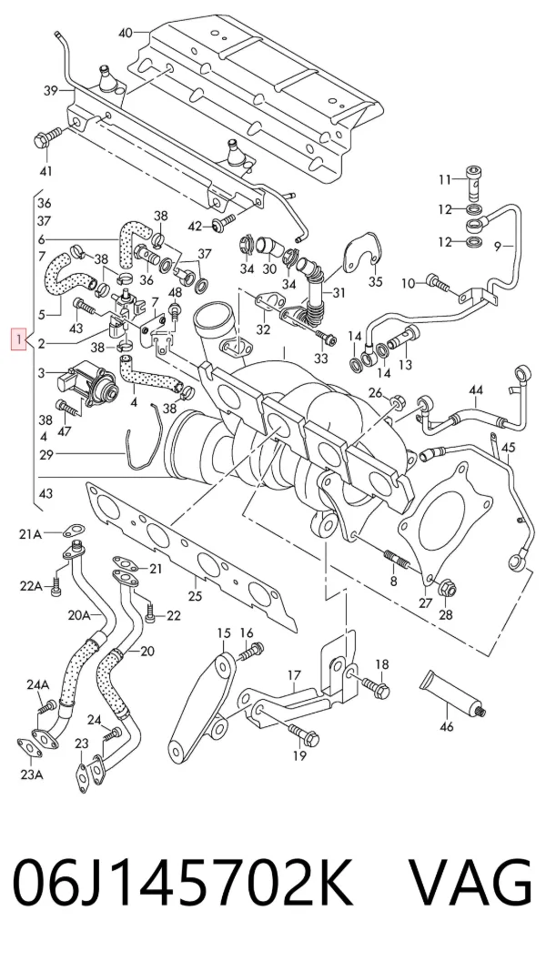 Turbocompresor 06J145702K VAG