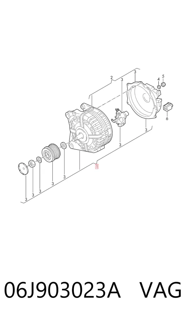 Alternador 06J903023A VAG