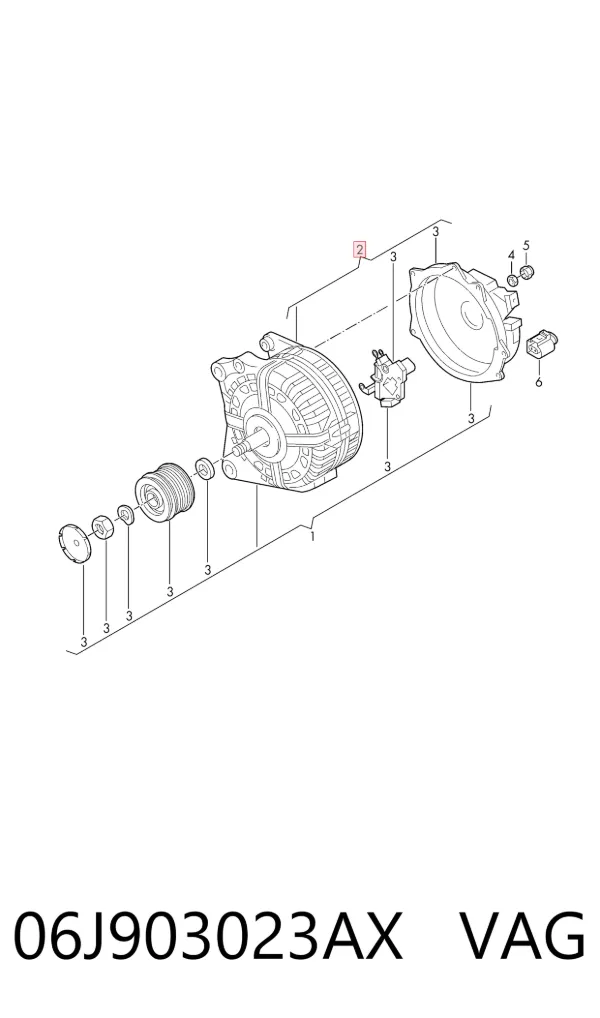 Correa de alternador 06J903023AX VAG