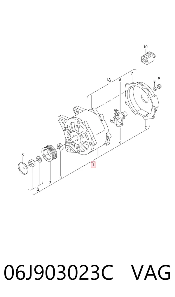 Alternador 06J903023C VAG