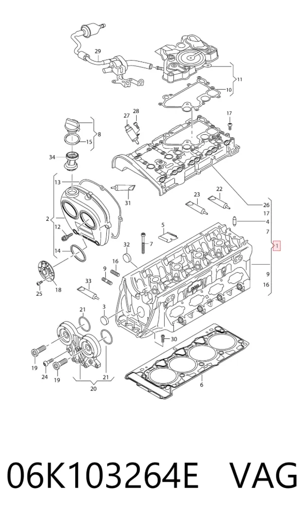 Culata 06K103264E VAG