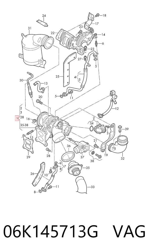 Turbocompresor 06K145713G VAG