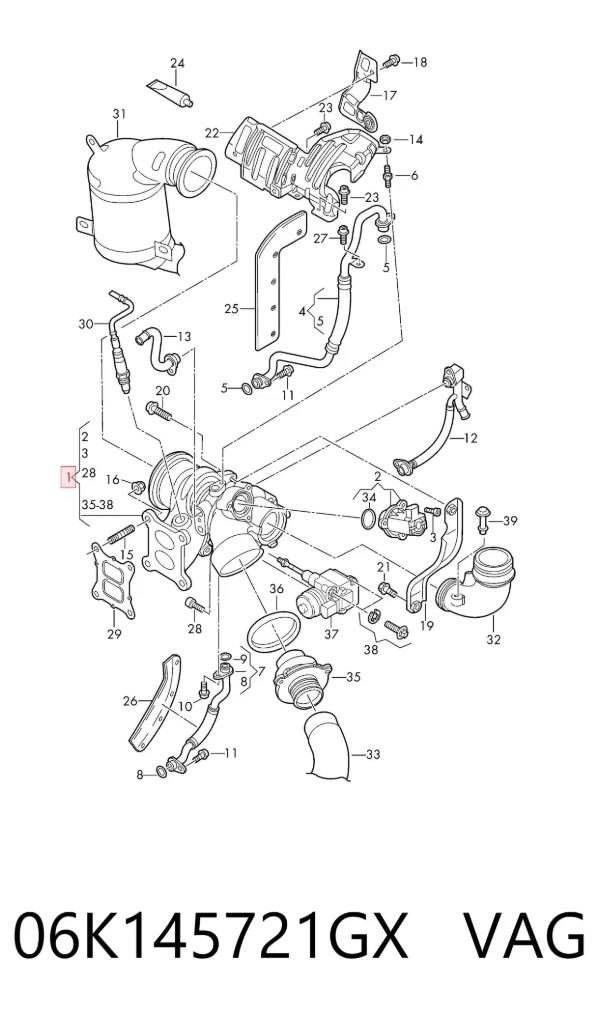 Turbocompresor 06K145721GX VAG